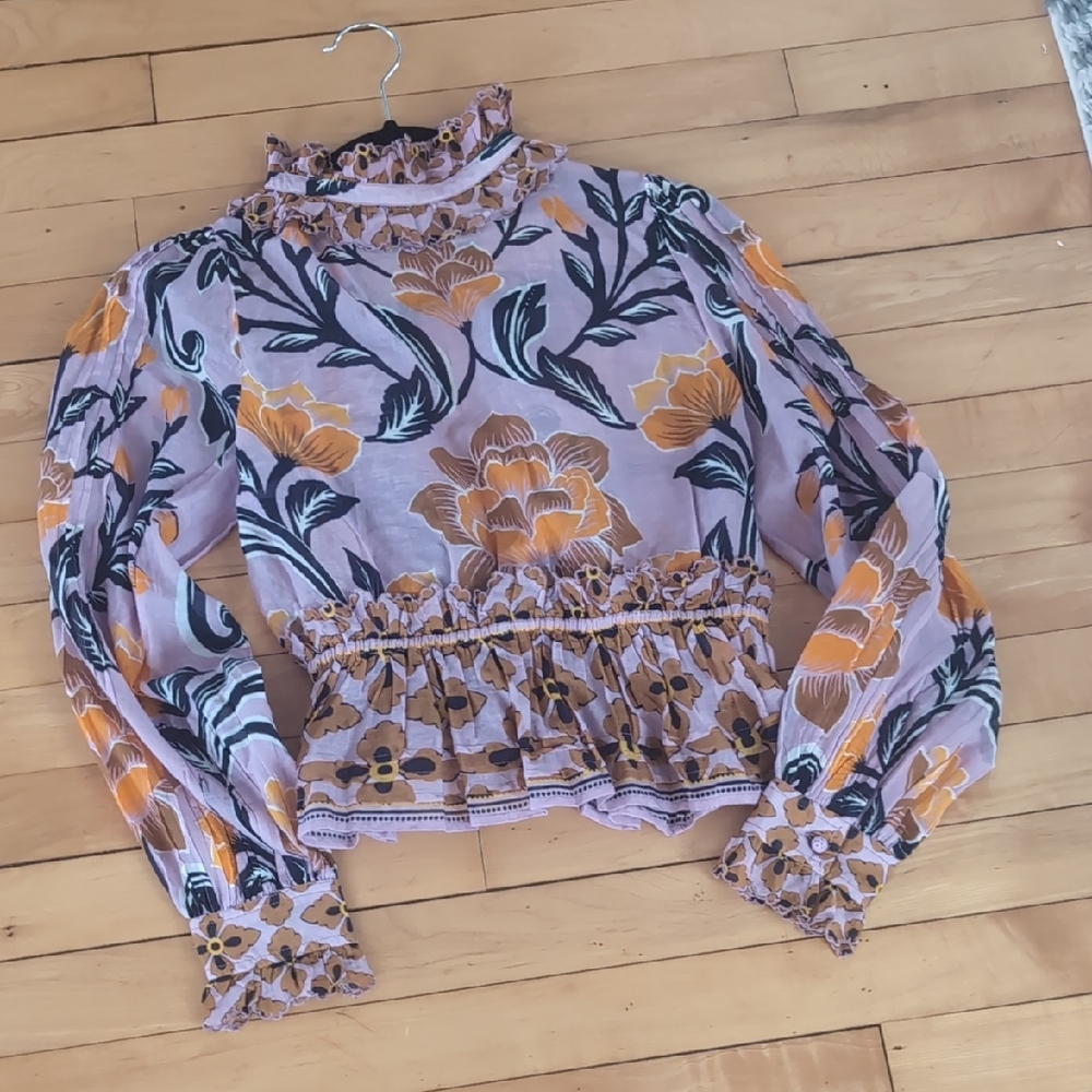 FARM Rio Open Back Floral Blouse